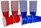Vitavalley 50x rote & 50x blaue Party Plastikbecher - 100 robuste & wiederverwendbare Partybecher - ideal für Festivals, JGAs oder Gartenpartys