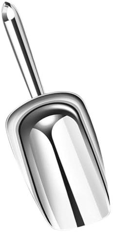 Cuchara De Hielo Grande De Acero Inoxidable Cuchara De Comida De Metal De 9 6 Pulgadas Cuchara De Azúcar De Fondo Redondo Cuchara De Palas De Cubitos De Hielo Cuchara De