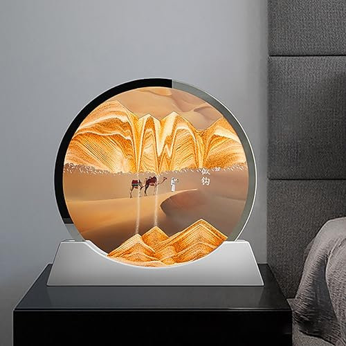 Cadre Sable Mouvant, Sablier Decoratif Cadre Sable,Peinture De Sable Qui Coule 3D,mouvant Peinture Sable Tableau Sable Qui Coule 3d Rond Sable Cadre Sablier Decoratif Pour Enfants Adolescents ( Color