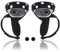 Auliuse Controller Grips Cover Kompatibel mit Quest 2, Silikon Hand Grip Protector mit Knöchelriemen, VR Zubehör Silikon Schutzhülle Grip Cover (Schwarz)