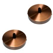 2 Pack Metal Copper 100mm Ceiling Rose Pendant Cable Grip Clamp Cover Plate | For Light Fitting Hanging Lamp | Full Set Hanging Lamp Ceiling Accessories | For Modern Industrial Lighting UK Home Kitchen