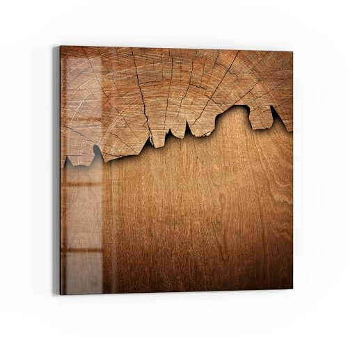 DEQORI Glas-Magnettafel | 30x30 cm cm groß | Motiv Baumzeitzeugen | Memo-Board aus Glas | Magnetboard inkl. Magnete, Stift & Tuch für Küche & Büro | Tafel magnetisch & beschreibbar