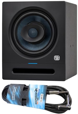 PreSonus Eris Pro 8 Aktiver Studio-Monitor Lautsprecher mit keepdrum Klinkenkabel