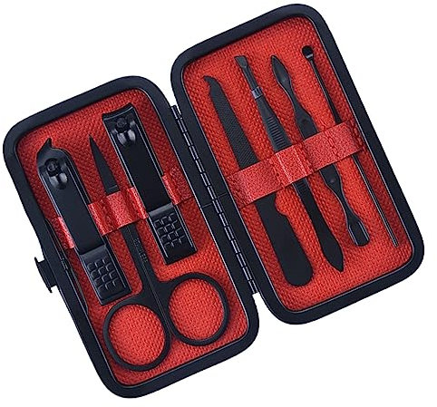 MUSISALY 7stücke Edelstahl-nagelschere Nagelknipser Tragbares Set Nagel Maniküre-set Mit Trimmergeeignet Für Männer Und Frauen