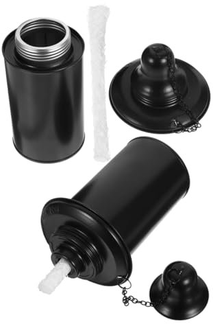 OSALADI 2 Piezas Tarro De Antorcha Bote De Antorcha Combustible De La Antorcha Antorchas Para Exterior Tanque De Antorcha Bote De Combustible Para Antorcha Para Exterior Black Planchar