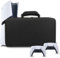 Hart Tasche für PS5 Pro Konsole, Tragetasche mit Schultergurt für PS5 pro Konsole & Controller, P5 Pro Disc, Gaming-Headset und Zubehör Organizer Case (Schwarz ohne Logo)