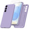 jrester Cover per Samsung Galaxy S24/S25 5G con 3 Vetro Temperato Pellicola Protettiva, Viola Morbido Silicone Protettiva Custodia per Samsung Galaxy S24/S25 5G