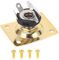 shenruifa Guitar Output Jack Plate Square Shape Metal Guitar Jack Socket Plate for Telecaster (Gold)