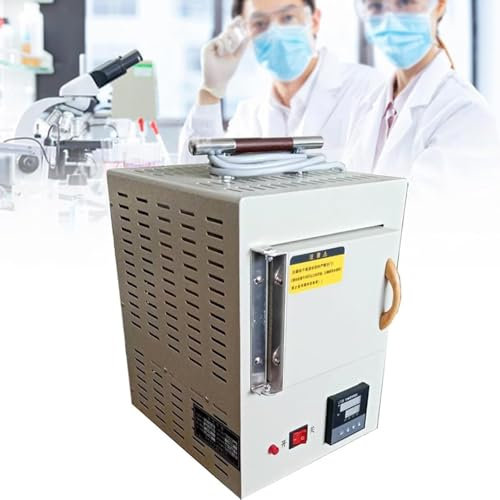 DDZJTPP Petit Four éLectrique De Laboratoire,Fibre CéRamique Multifonctionnelle,Four Haute TempéRature IntéGré ContrôLé par Programme (1,5KW/100-1000°C,DifféRence De TempéRature : 1°C)