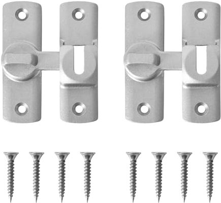 Chiusura Scorrevole Porta,Serratura Fermaporta, Porta,Protezione Della Privacy Chiusura Sicurezza Porta,2 Confezioni 7.3 cm * 2.4 cm, Bagni,Armadi,Cucine,Hotel (Nero)