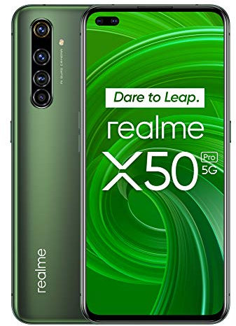 Realme X50 Pro Smartphone 6,44 5G, 8 Go de RAM + 128 Go de ROM, Processeur OctaCore Qualcomm Snapdragon 865, Caméra Quad AI 64MP, MicroSD, Vert Mousse (Reconditionné)