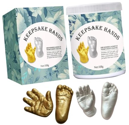 SUPVOX Family Hand Casting Kit Baby and Boys and Girls Hand Foot Molding Set Plaster Casting Supplies for Newborns
