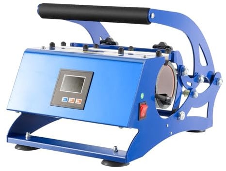 Desnysmf 6 in 1 Tassen Presse Becher 500W Heißpresse Hitzepresse Tassenpresse Bedrucken mit Anti-RutschFüße und Isolationspolster, 5 Austauschbare Unterhalter, 0-200 ℃, 29 * 41.5 * 40cm