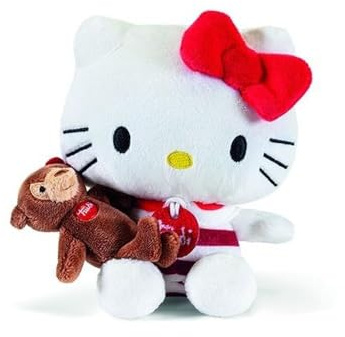 Trudi Hello Kitty und Freund Hector Bär | Plüsch, Geschenkidee | 15x14,5x10 cm Grosse XS | Hello Kitty and Friends | Modell 25045