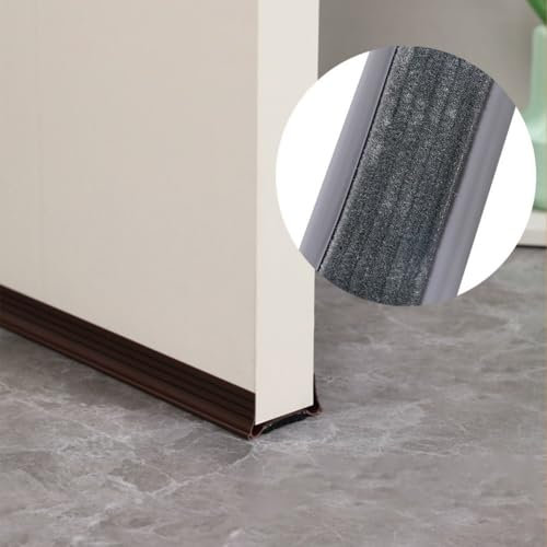 Efficace 93 cm Bloc-porte en PVC et bande feutre pour réduire les pertes d'énergie et le bruit Marron 5 cm