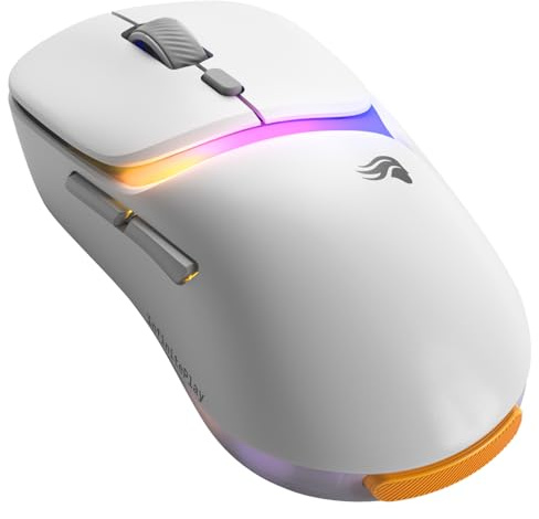 GLORIOUS Model D3 Wireless Gaming Mouse (White) | 69g Ultralight Ergonomic Form, InfinitePlay Swappable Battery System, 8K Polling, 130M Optical Switches, BAMF 3.0