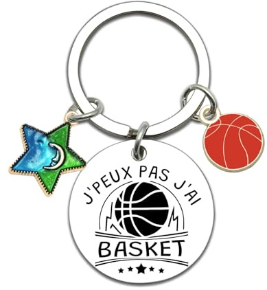 YJYJZX Cadeau Homme Porte Clé Porte Clef pour Basket Chasseur Football Golfeur Motard Pêcheur Cycliste Rugby