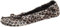 isotoner Women's Satin Ballerina Slipper, Suede Sole, Cheetah Soft Tie Bow, 9.5/10 UK