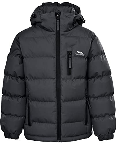 Trespass Herren Warme Gepolsterte Wasserdichte Regenjacke Mit Abnehmbarer Kapuze Clip, Flint, XS, MAJKCAI20001_FLIXS