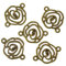 Accessoires création connecteurs Bijoux Fleur Rose (5 pièces) Doré