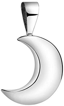 Nenalina Mond Anhänger für Damen Kette oder Halskette glänzend in 925 Sterling Silber, 361306-090