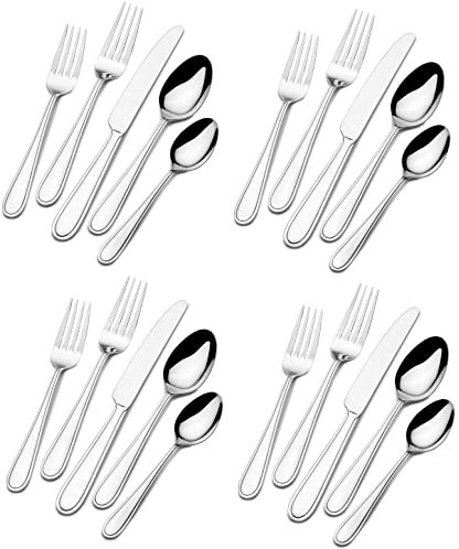 Gourmet Basics by Mikasa 5148973 Westfield 20-Piece Stainless Steel Flaware Set