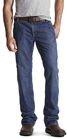 ARIAT Men’s Flame Resistant M4 Relaxed Workhorse Boot Cut Jean Flint