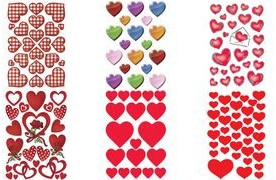 Sticker Herma DECOR, kleine Herzen rot, PG/3Bl