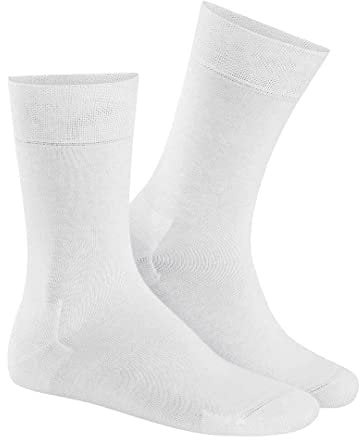 Hudson Herren Socken Relax Cotton druckfreier Bund White 0008 43-44