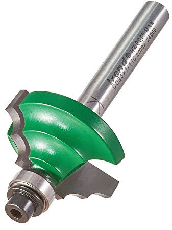 Trend CraftPro Ovolo Router Cutter, 1/4 Inch Shank, 4mm Radius and 28.7mm Cut Diameter, Tungsten Carbide Tipped, Bead Ovolo, C094X1/4TC