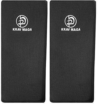 Playwell Krav MAGA Unterarmschützer, beidseitig gepolstert. elastische Baumwolle, Schwarz Large