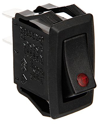 Lampa 45541 Micro Interruttore con Spia a LED, 12V/24V, Rosso