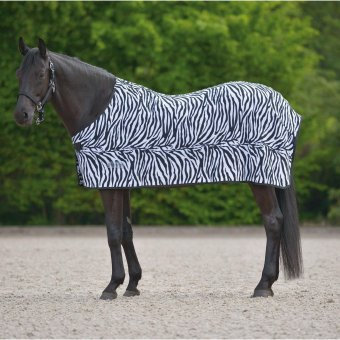 WALDHAUSEN Fleecedecke Zebra, Rückenlänge 145 cm, schwarz/weiß