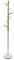 Versa Holstebro Porte-Manteau Vêtements Portemanteau Style Minimaliste, avec 6 Crochets ou cintres pour vêtements ou Sacs, Dimensions (H x l x L) 180 x 28 x 28 cm, Métal et Bois, Couleur: Blanc