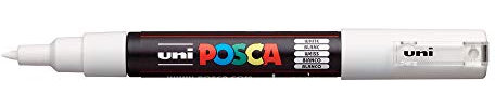 Posca Acrylfarben-Marker, PC-1M, extra feine Spitze, weiß (PX17756000)