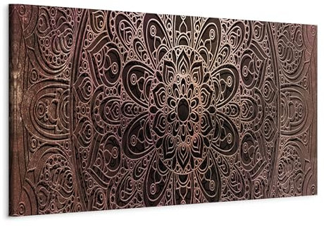 murando - Wandbilder XXL Mandala 135x45 cm 1 tlg - Wand Deko Vlies Leinwand Bilder Groß Wanddeko Wohnzimmer Schlafzimmer Kunstdrucke Panoramabild - Orient Zen Indisch Hippie f-A-0594-b-c