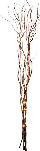 Star 584-33, WeidendekoWillow, 24 warmwhite LED, Holz, Braun, 0.8 x 0.8 x 6.0 cm