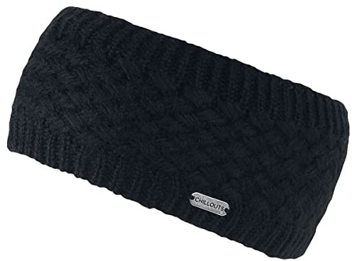 CHILLOUTS - Felicitas Headband - Damen warmes Stirnband - Fleecefutter - schwarz