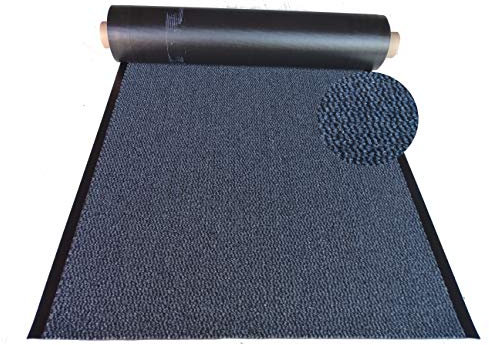 MERTEX Schmutzfangläufer Meterware 90 cm blau-schwarz meliert - ohne Rand an den Schnittkanten (90 x 30 cm, blau)