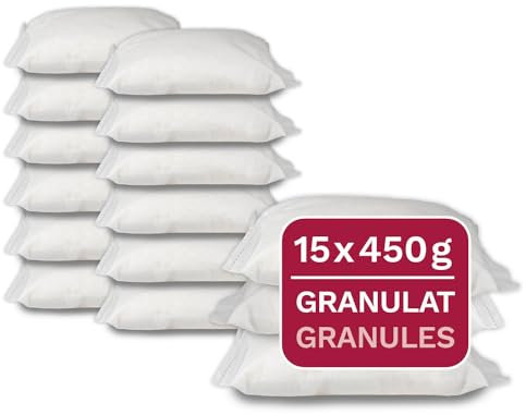 15 x deshumidificador universal 450 g, gránulos deshumidificadores en bolsas, apto para deshumidificadores estándar