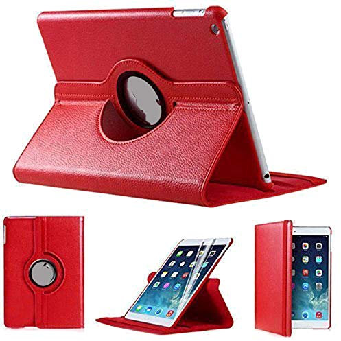 Étui Rotatif à 360° pour iPad Air 1 Air 2 iPad 2017 2018 9.7 5ème 6ème génération Couverture pour iPad 2018 Case Auto Sleep Rouge