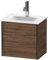 Duravit XViu 4030 Waschtischunterbau wandhängend, 1 Tür Anschlag rechts, für Waschtisch Viu 073345, 430x310 mm, Farbe (Front/Korpus): schwarz matt/nussbaum dunkel - XV4030RB221