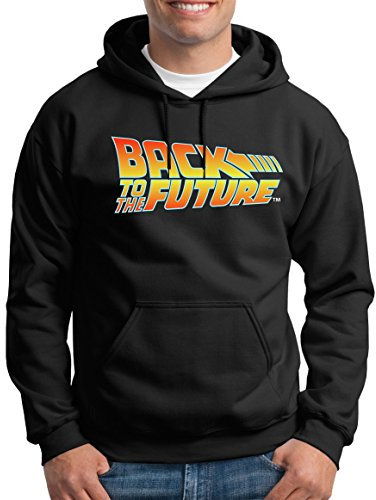 TShirt-People Zurück in die Zukunft Logo Kapuzenpullover Herren XXL Schwarz