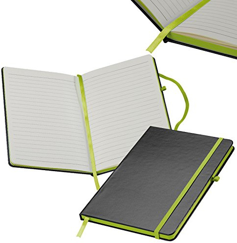 Notizbuch / DIN A5 / 160 S. / liniert / PU Hardcover / Farbe: apfelgrün