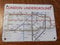 Metall-Blechschild im Vintage-Stil, Londoner U-Bahn-U-Bahn, emailliertes Stahlschild mit Stops, 20,3 x 30,5 cm