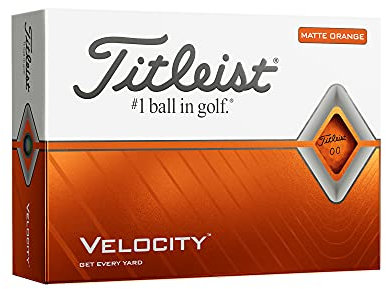 TITLEIST Unisex Velocity Golfball, matt, Orange, Einheitsgröße