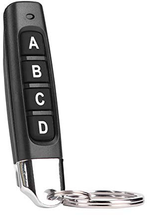 Domybest Télécommande Portail Universelle 433 mHZ ABCD 4 Canaux Télécommande Clonage à Code Fixe pour Porte de Garage Porte électrique