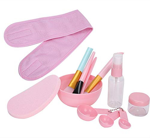 Face Mask Mixing Bowl Set,12pcs DIY Face Mask Tool Kit with Measuring Spoon Bowl Brush Stick Spatula Spray Bottle Beauty Skin Care Makeup Tool for Household Travel Use