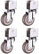 4 Stück Lenkrollen,Möbelrollen,U-Typ Halterung,2-zoll Lenkrollen mit Bremse,Weicher Gummi,für Möbel/Kinderbett/Kinderwagen,Tragkraft 88kg,mit Schrauben(Universal18mm)