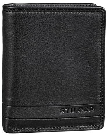 STILORD Sander Mini Geldbörse Herren Leder Portemonnaie RFID Schutz Kleine Brieftasche mit Münzfach Vintage Geldbeutel Slim aus echtem Leder Farbe:Kara - Cognac